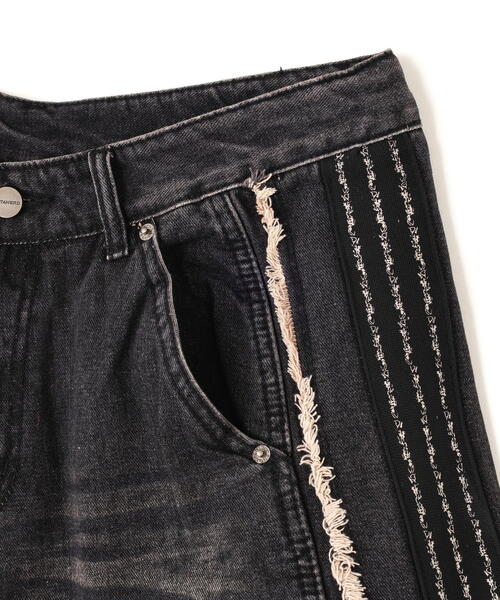 NOT4NERD（ノットフォーナード）の「NOT4NERD/ノットフォーナード/Thorns Line Cut Off Shorts（デニムパンツ・メンズ・ブラック/ブルー・XL/L）」の18枚目の写真