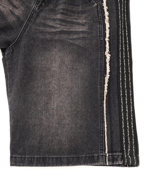 NOT4NERD（ノットフォーナード）の「NOT4NERD/ノットフォーナード/Thorns Line Cut Off Shorts（デニムパンツ・メンズ・ブラック/ブルー・XL/L）」の19枚目の写真