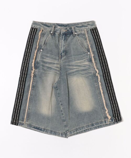 NOT4NERD/ノットフォーナード/Thorns Line Cut Off Shorts（デニム