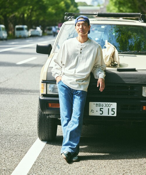 FREAK'S STORE（フリークスストア）の「限定展開 9オンス Heavyweight ビッグシルエット ヘンリーネック ロングスリーブTシャツ/ヘビーウェイト/ロンTEE（Tシャツ/カットソー・メンズ・ネイビー/スミクロ/ホワイト/ブラック/アッシュグレー・SMALL/MEDIUM/LARGE）」の22枚目の写真