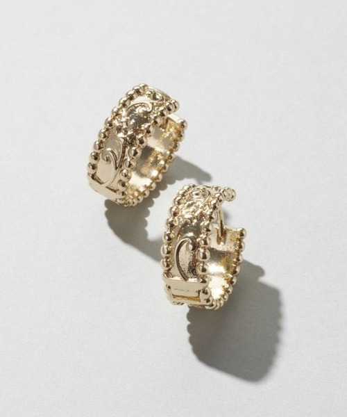 GOLDY(ゴールディ)の「【GOLDY】ヴィンテージ シック エングレイヴ ワンタッチ ピアス 1250901(ピアス(両耳用)・レディース・シルバー/ゴールド系その他/シルバー系1/ゴールド・FREE)」の15枚目の写真