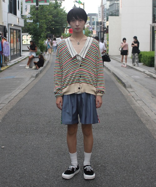 amok（アモク）の「TWO-IN-ONE SHIRT（シャツ/ブラウス・メンズ・ブルー/ベージュ・L/M/S）」の9枚目の写真