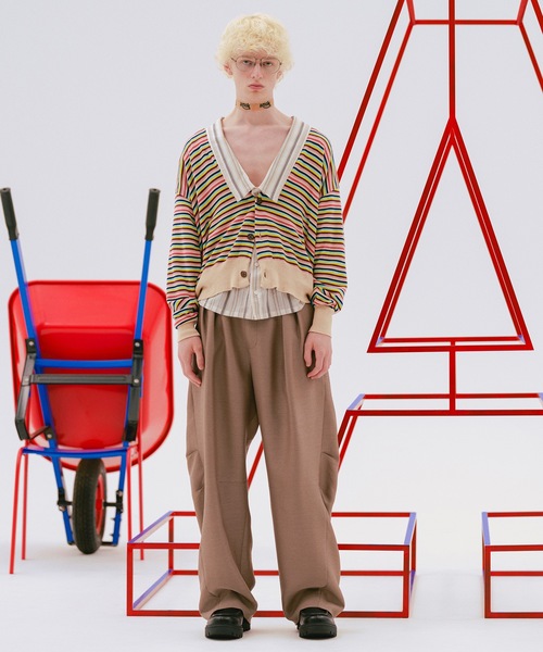 amok（アモク）の「TWO-IN-ONE SHIRT（シャツ/ブラウス・メンズ・ブルー/ベージュ・L/M/S）」の4枚目の写真