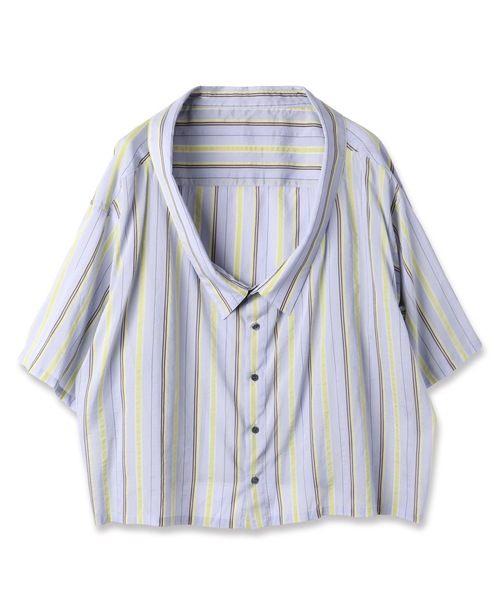 amok（アモク）の「TWO-IN-ONE SHIRT（シャツ/ブラウス・メンズ・ブルー/ベージュ・L/M/S）」の16枚目の写真