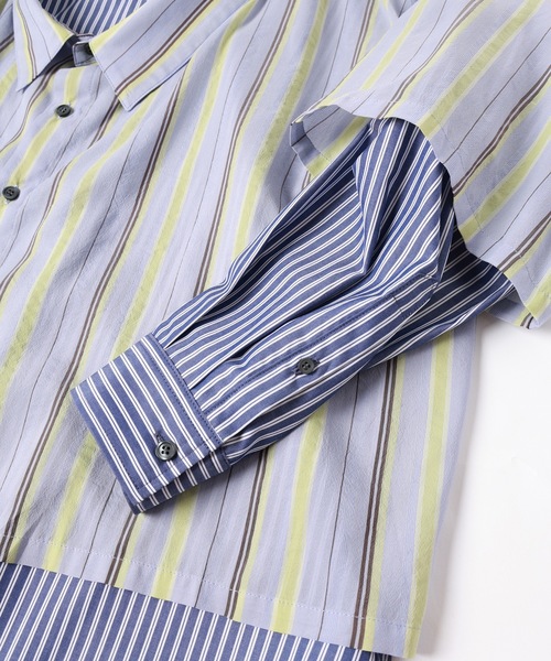 amok（アモク）の「TWO-IN-ONE SHIRT（シャツ/ブラウス・メンズ・ブルー/ベージュ・L/M/S）」の18枚目の写真