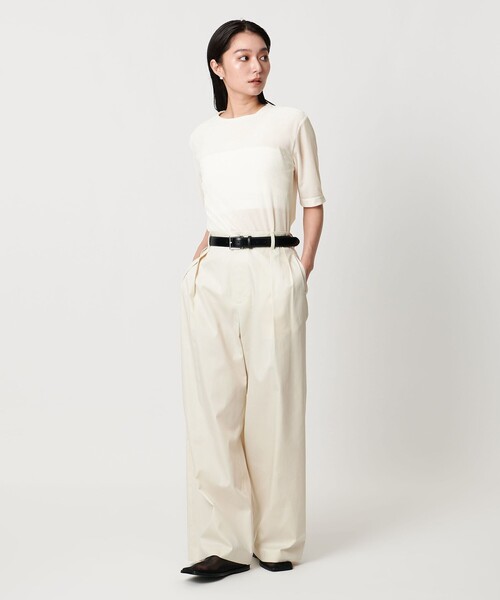 MARW UNITED ARROWS(マルゥ ユナイテッドアローズ)の「<MARW UNITED ARROWS>シアー ベロア カットソー(Tシャツ/カットソー・レディース・オフホワイト/グレー系/ブラック・FREE)」の5枚目の写真