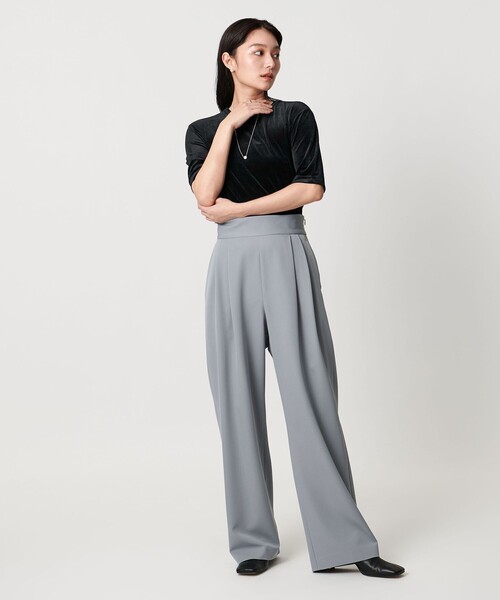 MARW UNITED ARROWS(マルゥ ユナイテッドアローズ)の「<MARW UNITED ARROWS>シアー ベロア カットソー(Tシャツ/カットソー・レディース・オフホワイト/グレー系/ブラック・FREE)」の7枚目の写真