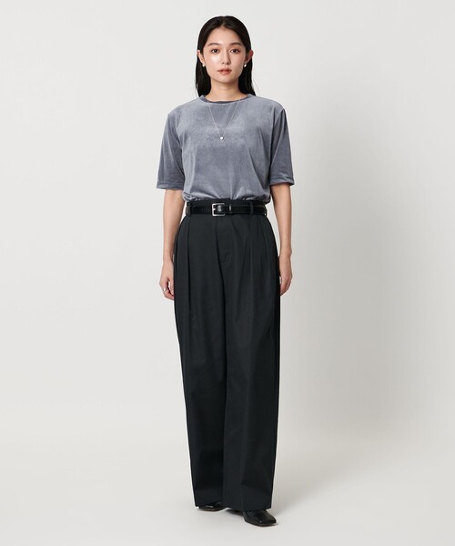 MARW UNITED ARROWS(マルゥ ユナイテッドアローズ)の「<MARW UNITED ARROWS>シアー ベロア カットソー(Tシャツ/カットソー・レディース・オフホワイト/グレー系/ブラック・FREE)」の8枚目の写真