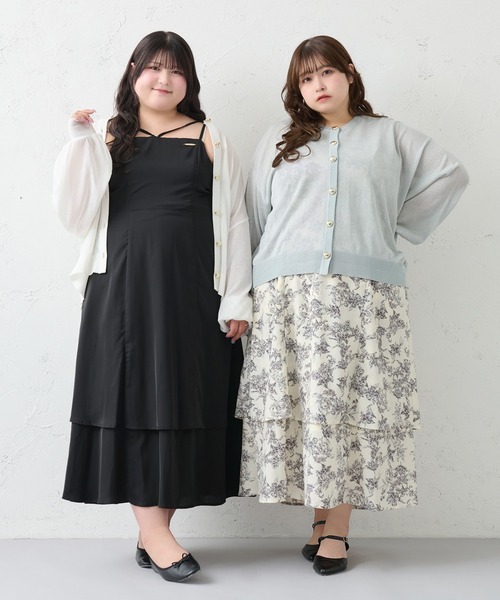 ルオシー louiosy カーディガン、スカート Louiosy（ルオシー） カーディガン 「大きいサイズ」フラッフィー