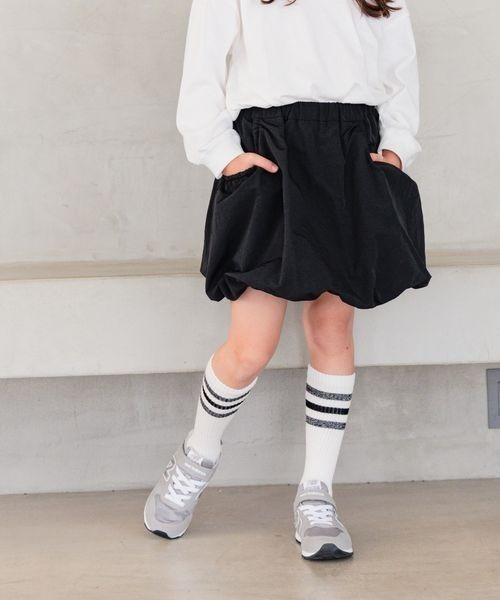BAYFLOW（ベイフロー）の「[今季トレンドアイテム☆インナーパンツ付き!]バルーンスカート(KIDS)（スカート・キッズ・キャメル/ブラック/カーキ・120cm/110cm/130cm/150cm/140cm）」の19枚目の写真