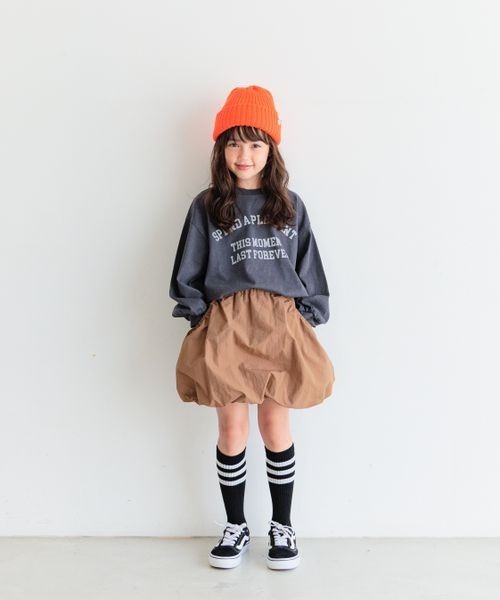 BAYFLOW（ベイフロー）の「[今季トレンドアイテム☆インナーパンツ付き!]バルーンスカート(KIDS)（スカート・キッズ・キャメル/ブラック/カーキ・120cm/110cm/130cm/150cm/140cm）」の20枚目の写真