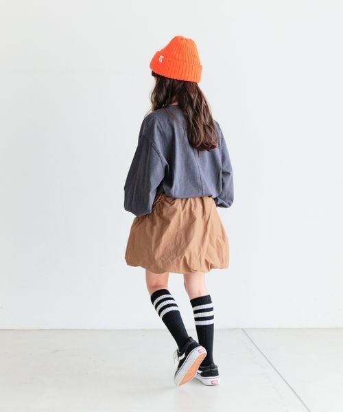 BAYFLOW（ベイフロー）の「[今季トレンドアイテム☆インナーパンツ付き!]バルーンスカート(KIDS)（スカート・キッズ・キャメル/ブラック/カーキ・120cm/110cm/130cm/150cm/140cm）」の22枚目の写真