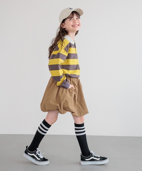 BAYFLOW（ベイフロー）の「[今季トレンドアイテム☆インナーパンツ付き!]バルーンスカート(KIDS)（スカート・キッズ・キャメル/ブラック/カーキ・120cm/110cm/130cm/150cm/140cm）」の6枚目の写真