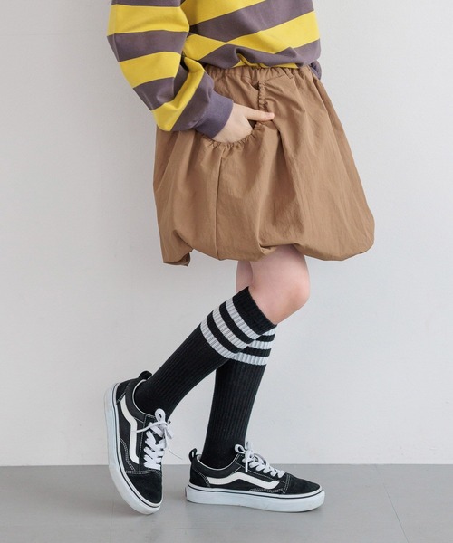 BAYFLOW（ベイフロー）の「[今季トレンドアイテム☆インナーパンツ付き!]バルーンスカート(KIDS)（スカート・キッズ・キャメル/ブラック/カーキ・120cm/110cm/130cm/150cm/140cm）」の9枚目の写真