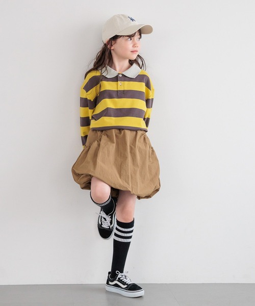 BAYFLOW（ベイフロー）の「[今季トレンドアイテム☆インナーパンツ付き!]バルーンスカート(KIDS)（スカート・キッズ・キャメル/ブラック/カーキ・120cm/110cm/130cm/150cm/140cm）」の4枚目の写真