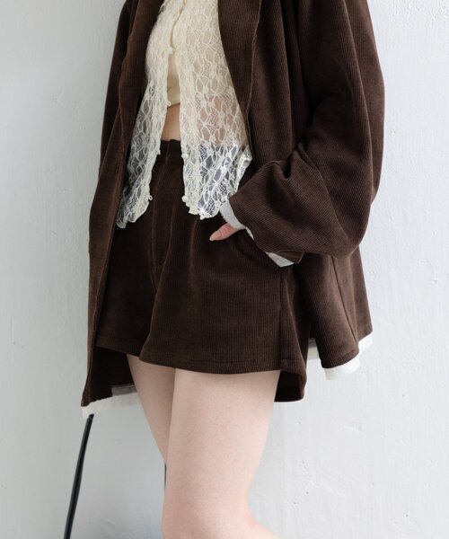 新色・新サイズ追加/セットアップ対応】コーデュロイショートパンツ