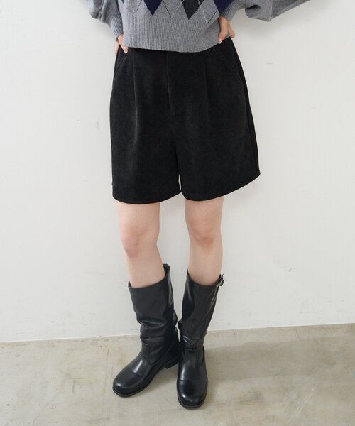 Kastane(カスタネ)の「【新色・新サイズ追加/セットアップ対応】コーデュロイショートパンツ(その他パンツ・レディース・ブラック/ブラウン/アイボリー/ネイビー・FREE/MEDIUM)」の5枚目の写真