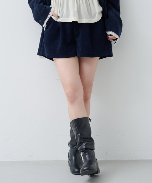 Kastane(カスタネ)の「【新色・新サイズ追加/セットアップ対応】コーデュロイショートパンツ(その他パンツ・レディース・ブラック/ブラウン/アイボリー/ネイビー・FREE/MEDIUM)」の14枚目の写真