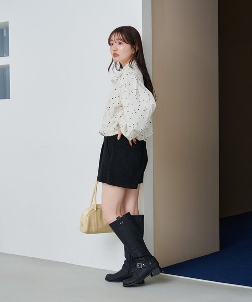 Kastane(カスタネ)の「【新色・新サイズ追加/セットアップ対応】コーデュロイショートパンツ(その他パンツ・レディース・ブラック/ブラウン/アイボリー/ネイビー・FREE/MEDIUM)」の16枚目の写真