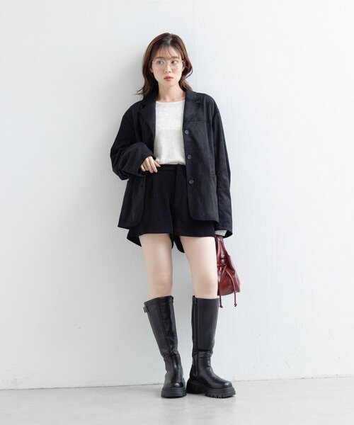 Kastane(カスタネ)の「【新色・新サイズ追加/セットアップ対応】コーデュロイショートパンツ(その他パンツ・レディース・ブラック/ブラウン/アイボリー/ネイビー・FREE/MEDIUM)」の12枚目の写真