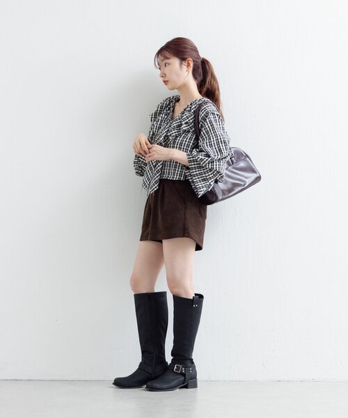 Kastane(カスタネ)の「【新色・新サイズ追加/セットアップ対応】コーデュロイショートパンツ(その他パンツ・レディース・ブラック/ブラウン/アイボリー/ネイビー・FREE/MEDIUM)」の18枚目の写真