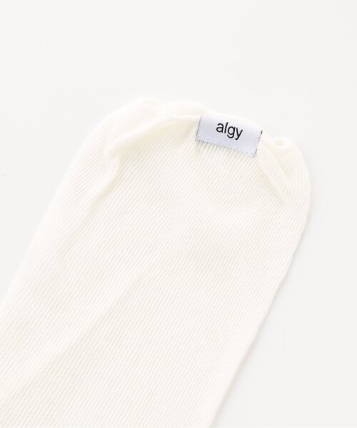 algy（アルジー）の「シアー切替ネームニーハイソックス（ソックス/靴下・キッズ・ブラック/オフホワイト・24/21）」の4枚目の写真