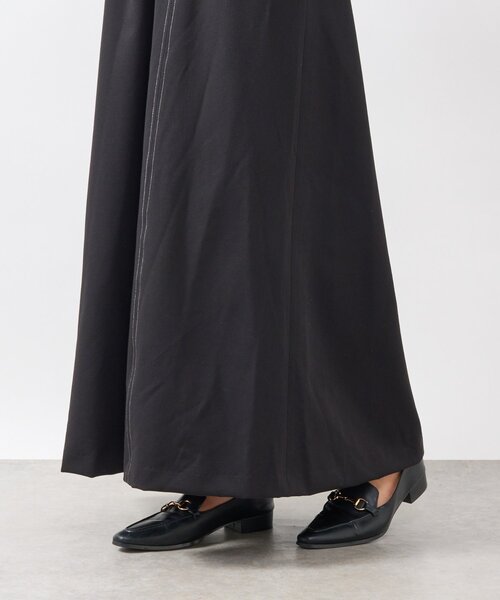 un dix cors（アンディコール）の「《低身長サイズあり・大人の華やかさ◎》スクエア異素材シャーリングワンピ（ワンピース・レディース・ブラック/グレイッシュベージュ・FREE/S）」の20枚目の写真