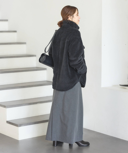 JOURNAL STANDARD（ジャーナルスタンダード）の「ECOPELソフトフリースCPO（ブルゾン・レディース・ベージュ/ブラック・FREE）」の7枚目の写真