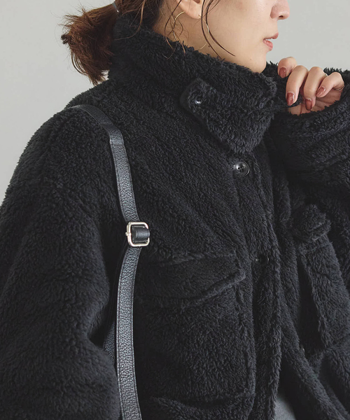 JOURNAL STANDARD（ジャーナルスタンダード）の「ECOPELソフトフリースCPO（ブルゾン・レディース・ベージュ/ブラック・FREE）」の10枚目の写真