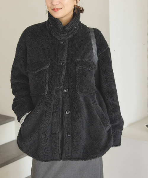 JOURNAL STANDARD（ジャーナルスタンダード）の「ECOPELソフトフリースCPO（ブルゾン・レディース・ベージュ/ブラック・FREE）」の11枚目の写真