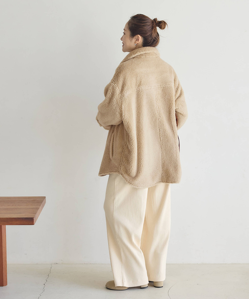 JOURNAL STANDARD（ジャーナルスタンダード）の「ECOPELソフトフリースCPO（ブルゾン・レディース・ベージュ/ブラック・FREE）」の19枚目の写真