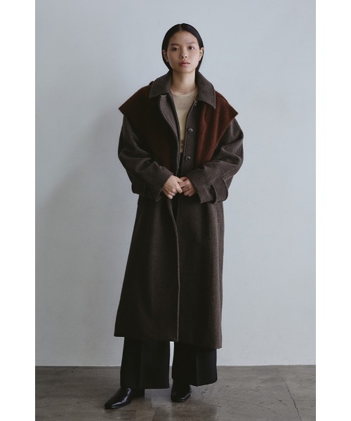 STYLEMIXER 2WAYウールロングコート ブラックMサイズ (タグ付き) STYLEMIXER | 2WAYウールロングコート (コート ) |SHEL'TTER WEBSTORE