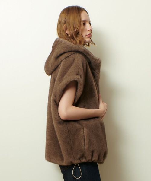 フェイクミンクファーフーディーブルゾン（ブルゾン）｜allureville