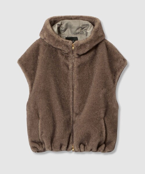 フェイクミンクファーフーディーブルゾン（ブルゾン）｜allureville