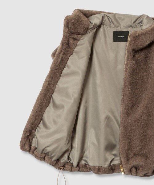 フェイクミンクファーフーディーブルゾン（ブルゾン）｜allureville