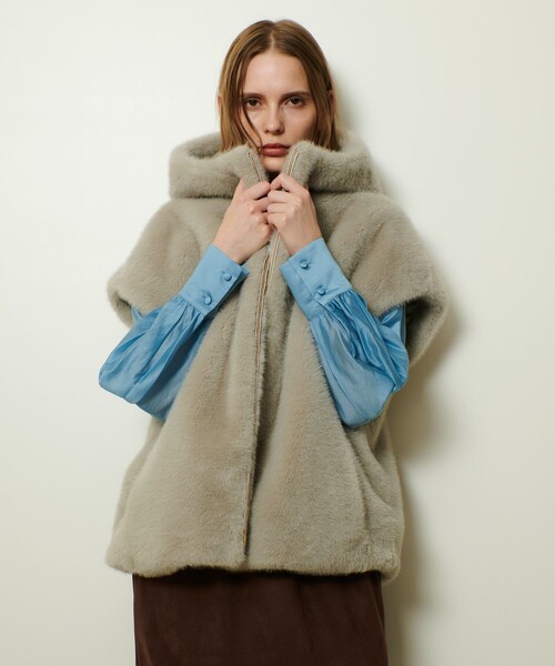 フェイクミンクファーフーディーブルゾン（ブルゾン