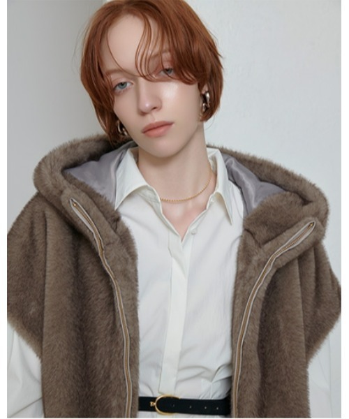 フェイクミンクファーフーディーブルゾン（ブルゾン