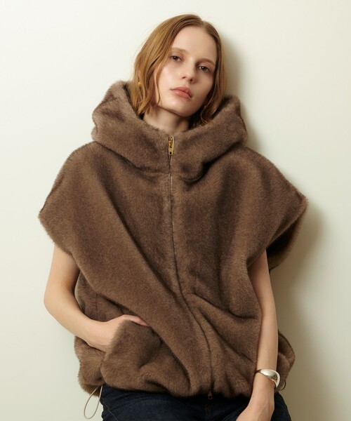 フェイクミンクファーフーディーブルゾン（ブルゾン