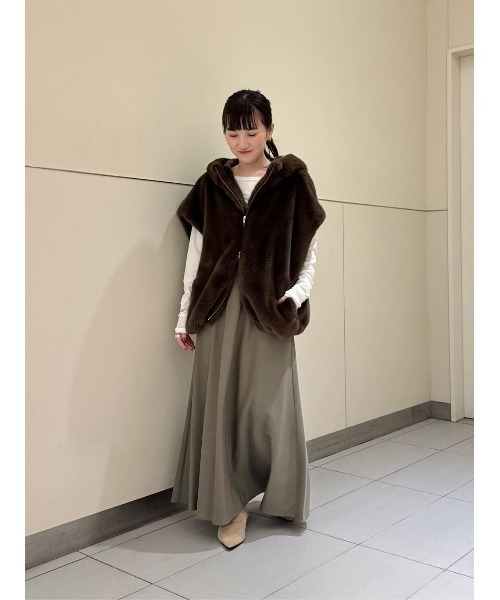 フェイクミンクファーフーディーブルゾン（ブルゾン