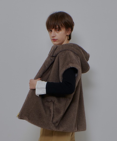 フェイクミンクファーフーディーブルゾン（ブルゾン）｜allureville