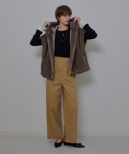 フェイクミンクファーフーディーブルゾン（ブルゾン）｜allureville