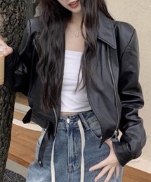 SETUP7（セットアップセブン）の「【SETUP7】クロップドバイカージャケット　KNF（その他アウター）」