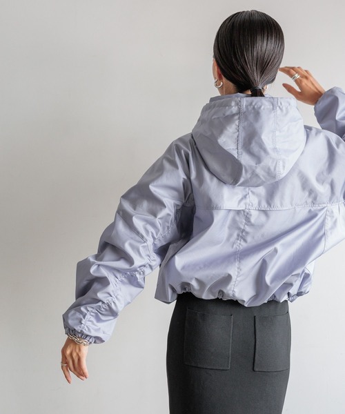 HEREIAM（ヘレイアム）の「【HEREIAM】撥水グロッシーブルゾン（ブルゾン・レディース・ライトブルー/ブラック/ブラウン・FREE）」の19枚目の写真