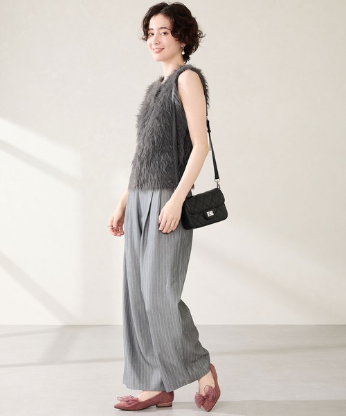 ORiental TRaffic(オリエンタルトラフィック)の「2025秋冬新作キルティングボックスショルダーバッグ/BA-262(ショルダーバッグ・レディース・ブラック/ベージュ・フリ-)」の6枚目の写真