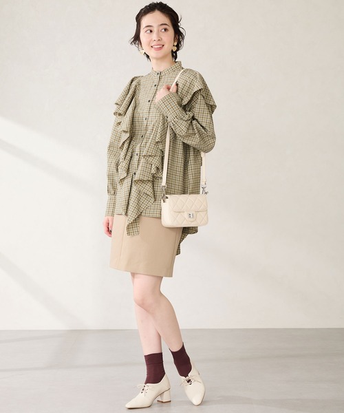 ORiental TRaffic(オリエンタルトラフィック)の「2025秋冬新作キルティングボックスショルダーバッグ/BA-262(ショルダーバッグ・レディース・ブラック/ベージュ・フリ-)」の11枚目の写真