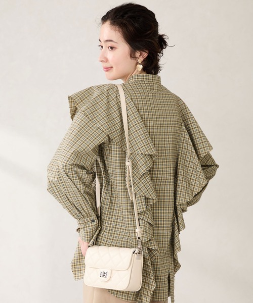 ORiental TRaffic(オリエンタルトラフィック)の「2025秋冬新作キルティングボックスショルダーバッグ/BA-262(ショルダーバッグ・レディース・ブラック/ベージュ・フリ-)」の9枚目の写真