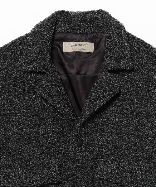 International Gallery BEAMS（インターナショナルギャラリービームス）の「QUATTROCCHI / ウールナイロン カーリーボア ブルゾン（ブルゾン・メンズ・ブラウン系その他4/チャコールグレー・SMALL/MEDIUM/LARGE）」の4枚目の写真