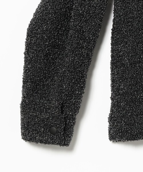 International Gallery BEAMS（インターナショナルギャラリービームス）の「QUATTROCCHI / ウールナイロン カーリーボア ブルゾン（ブルゾン・メンズ・ブラウン系その他4/チャコールグレー・SMALL/MEDIUM/LARGE）」の8枚目の写真