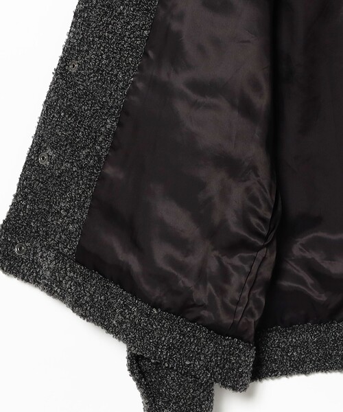International Gallery BEAMS（インターナショナルギャラリービームス）の「QUATTROCCHI / ウールナイロン カーリーボア ブルゾン（ブルゾン・メンズ・ブラウン系その他4/チャコールグレー・SMALL/MEDIUM/LARGE）」の3枚目の写真