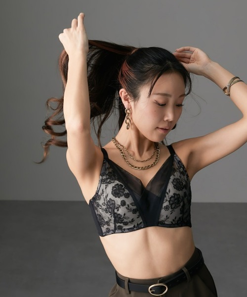 Nissen glamor(ニッセングラマー)の「【大きい胸】胸を小さく見せる フルカップ ブラジャー カシュクールタイプ(G70~H80)(ブラジャー・レディース・ブラック・G70/G80/H70/H75/H80)」の11枚目の写真